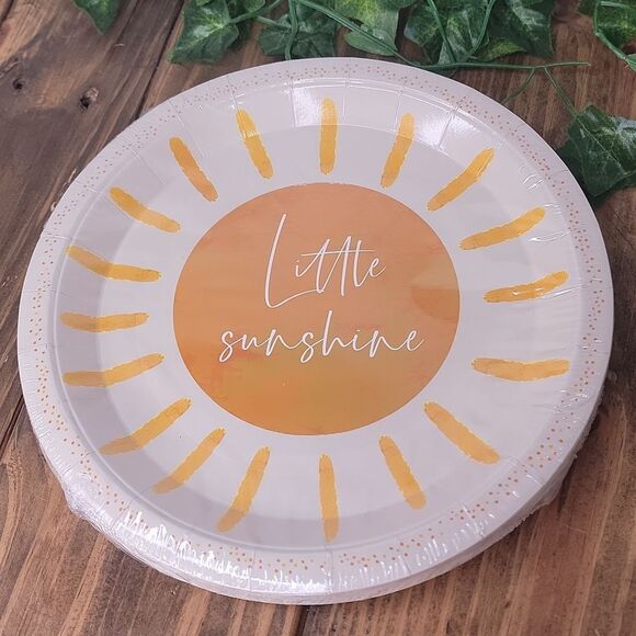 Sunshine. Disposable Tableware Set for A One Year Old Party. NWT - Picture 5 of 6